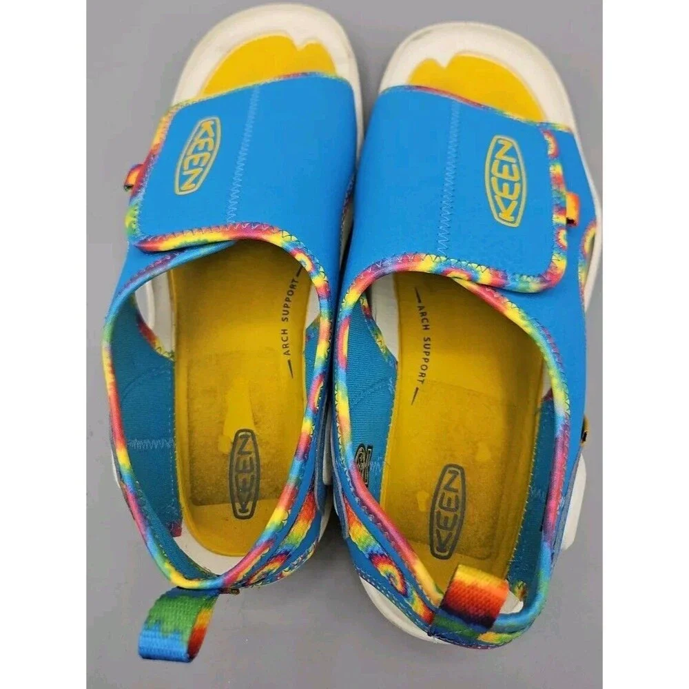 Keen Knotch River Kids Girls Sandals Size 5 Blue Yellow Water Sport Shoes